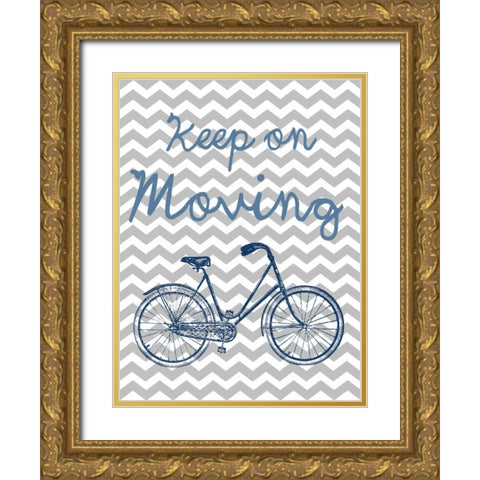 Keep On Moving Gold Ornate Wood Framed Art Print with Double Matting by Lewis, Sheldon