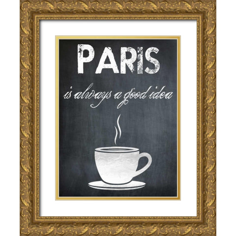 Always A Good Idea Gold Ornate Wood Framed Art Print with Double Matting by Lewis, Sheldon