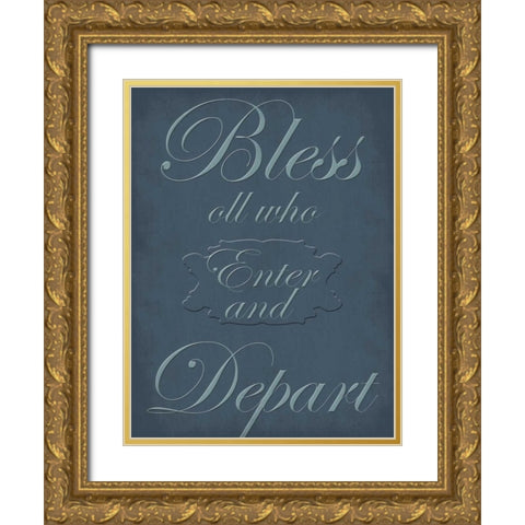 All Who Enter Gold Ornate Wood Framed Art Print with Double Matting by Lewis, Sheldon