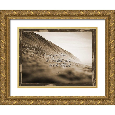 Jeremiah 33-3 Gold Ornate Wood Framed Art Print with Double Matting by Lewis, Sheldon