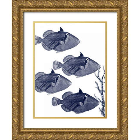 Coastal Orchestra Gold Ornate Wood Framed Art Print with Double Matting by Lewis, Sheldon