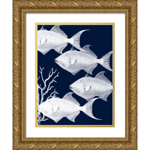 Coastal Orchestra Gold Ornate Wood Framed Art Print with Double Matting by Lewis, Sheldon