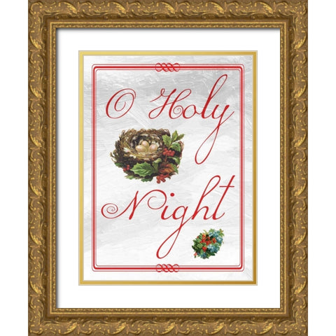 O Holy Night Gold Ornate Wood Framed Art Print with Double Matting by Lewis, Sheldon