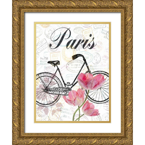 All Things Paris Gold Ornate Wood Framed Art Print with Double Matting by Lewis, Sheldon