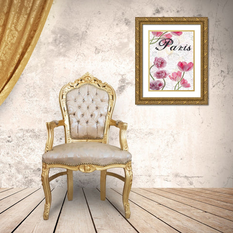 All Things Paris 5 Gold Ornate Wood Framed Art Print with Double Matting by Lewis, Sheldon