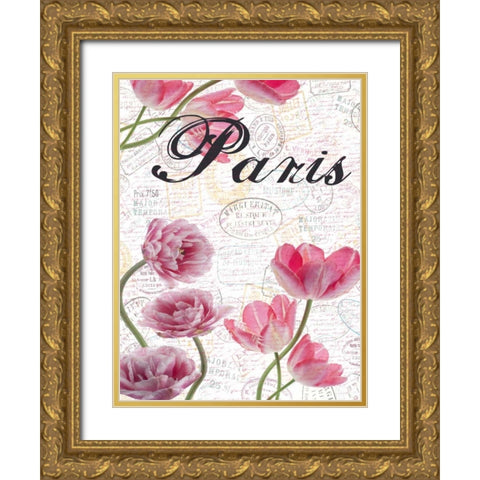 All Things Paris 5 Gold Ornate Wood Framed Art Print with Double Matting by Lewis, Sheldon