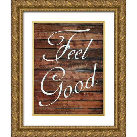 Feel Good Gold Ornate Wood Framed Art Print with Double Matting by Lewis, Sheldon