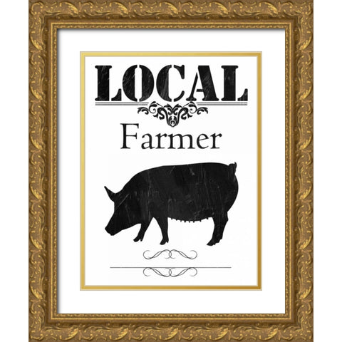 Local Farmer Gold Ornate Wood Framed Art Print with Double Matting by Lewis, Sheldon