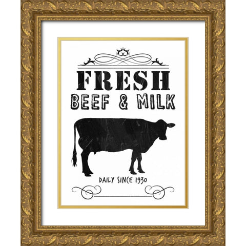 Fresh Beef And Milk Gold Ornate Wood Framed Art Print with Double Matting by Lewis, Sheldon