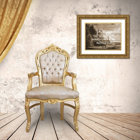 Even The Winds Gold Ornate Wood Framed Art Print with Double Matting by Lewis, Sheldon