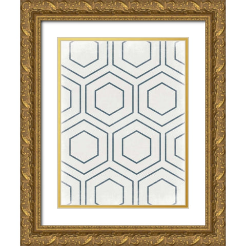 Pure Geo Gold Ornate Wood Framed Art Print with Double Matting by Lewis, Sheldon