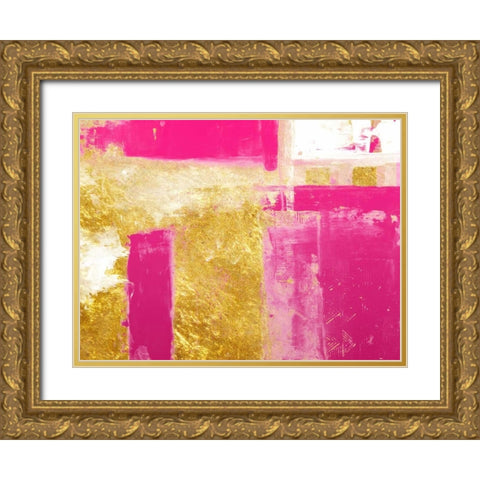 Mesmerizing Pink And Gold 1 Gold Ornate Wood Framed Art Print with Double Matting by Lewis, Sheldon