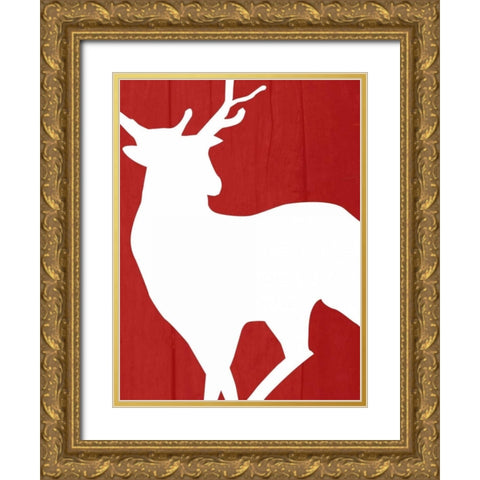 Rudolph Gold Ornate Wood Framed Art Print with Double Matting by Lewis, Sheldon