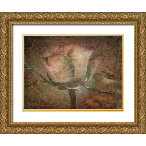 Rose Faith Gold Ornate Wood Framed Art Print with Double Matting by Lewis, Sheldon