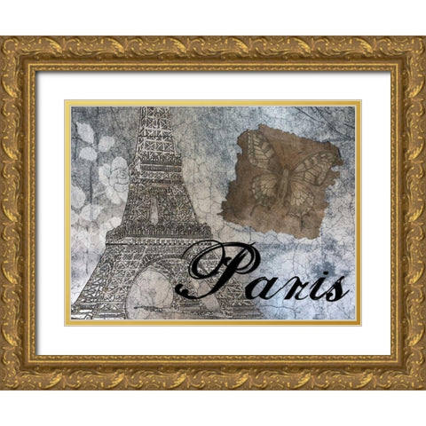 It Must Be Paris Gold Ornate Wood Framed Art Print with Double Matting by Lewis, Sheldon