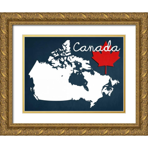 Canada Gold Ornate Wood Framed Art Print with Double Matting by Lewis, Sheldon