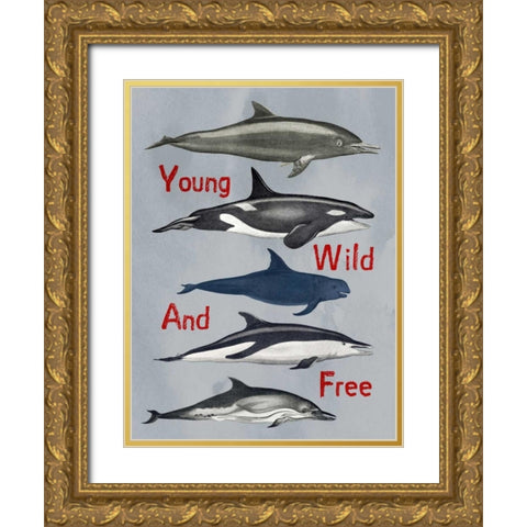 Young Wild And Free Gold Ornate Wood Framed Art Print with Double Matting by Lewis, Sheldon