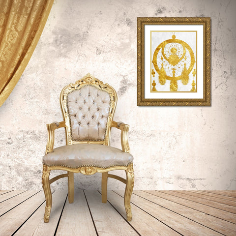 Pearlyphant Gold Ornate Wood Framed Art Print with Double Matting by Lewis, Sheldon