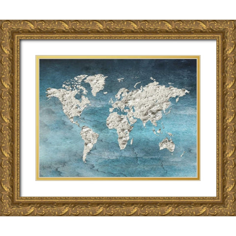Hello World Gold Ornate Wood Framed Art Print with Double Matting by Lewis, Sheldon