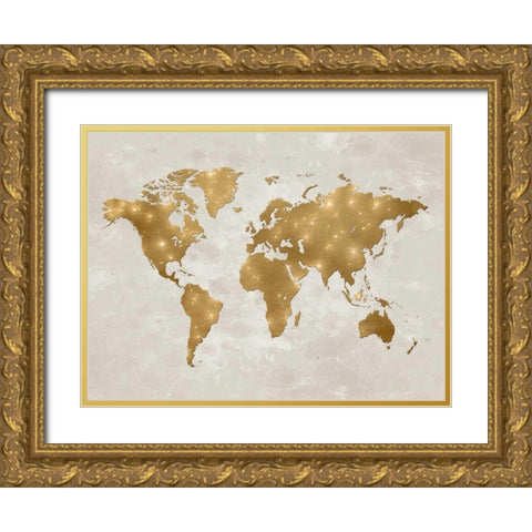 Hello World Gold Ornate Wood Framed Art Print with Double Matting by Lewis, Sheldon