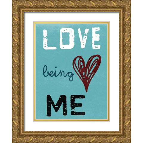 Being Me Gold Ornate Wood Framed Art Print with Double Matting by Lewis, Sheldon