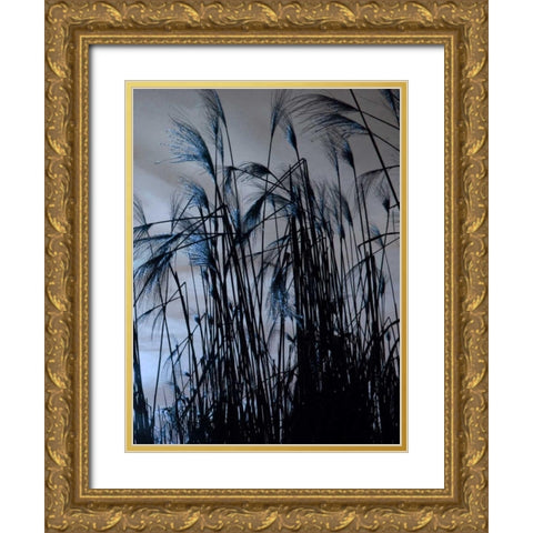 Blue Sunset 2 Gold Ornate Wood Framed Art Print with Double Matting by Lewis, Sheldon