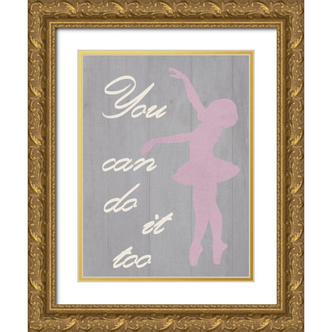 Happy Girls Gold Ornate Wood Framed Art Print with Double Matting by Lewis, Sheldon