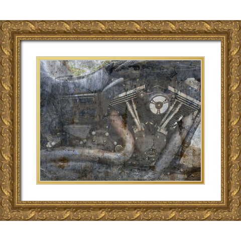 Pump And Ride Gold Ornate Wood Framed Art Print with Double Matting by Lewis, Sheldon