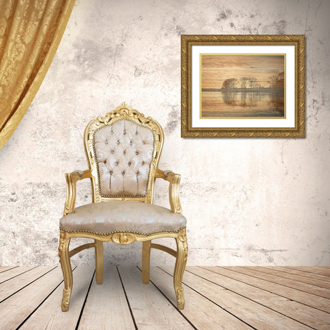 Out Doors Gold Ornate Wood Framed Art Print with Double Matting by Lewis, Sheldon