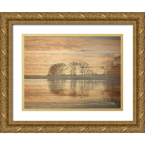 Out Doors Gold Ornate Wood Framed Art Print with Double Matting by Lewis, Sheldon