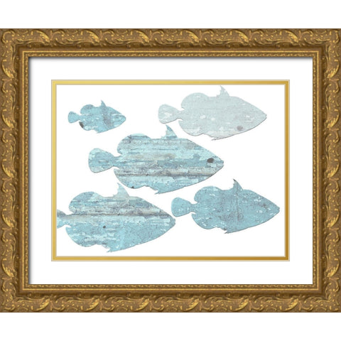 Old Shoal Gold Ornate Wood Framed Art Print with Double Matting by Lewis, Sheldon