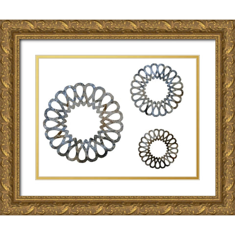 Morden Contempo Gold Ornate Wood Framed Art Print with Double Matting by Lewis, Sheldon