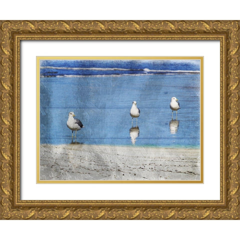 Three Is Company Gold Ornate Wood Framed Art Print with Double Matting by Lewis, Sheldon