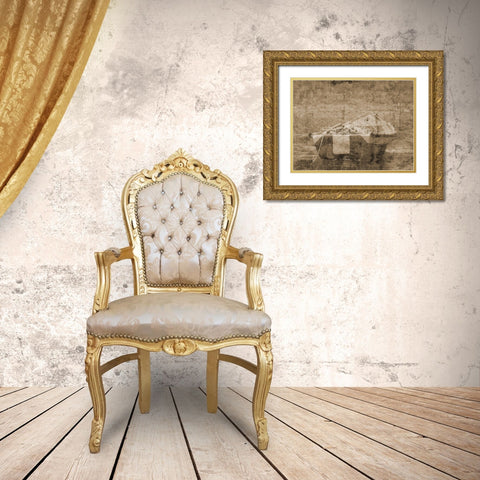 Out To Sea 1 Gold Ornate Wood Framed Art Print with Double Matting by Lewis, Sheldon