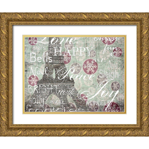 Christmas For Me Gold Ornate Wood Framed Art Print with Double Matting by Lewis, Sheldon