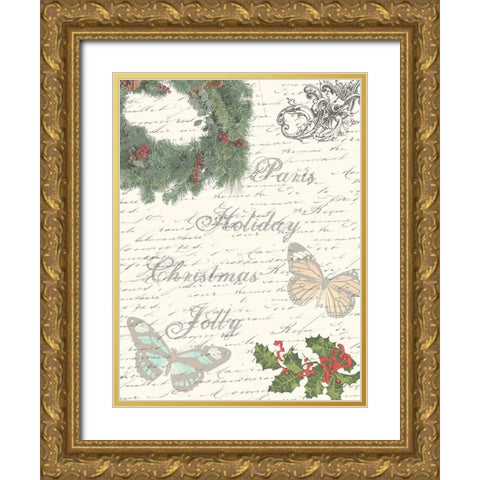 Jolly Gold Ornate Wood Framed Art Print with Double Matting by Lewis, Sheldon
