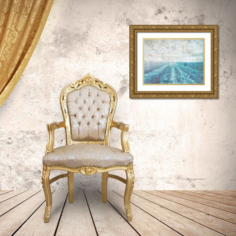 Ocean Blue 1 Gold Ornate Wood Framed Art Print with Double Matting by Lewis, Sheldon