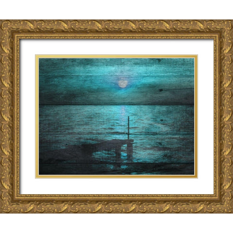 Voyage Gold Ornate Wood Framed Art Print with Double Matting by Lewis, Sheldon