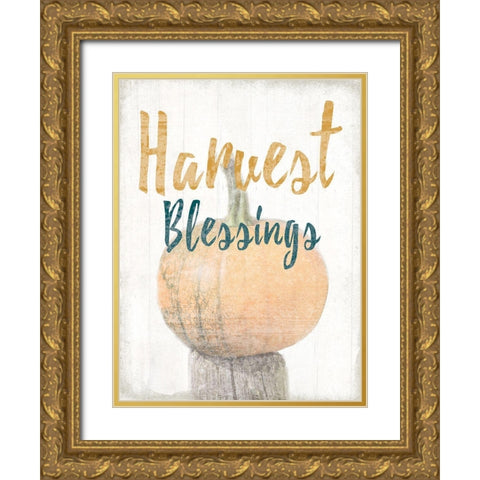 Blessing Gold Ornate Wood Framed Art Print with Double Matting by Lewis, Sheldon