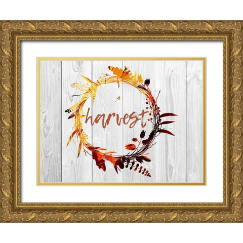 Harvest Wood Gold Ornate Wood Framed Art Print with Double Matting by Lewis, Sheldon