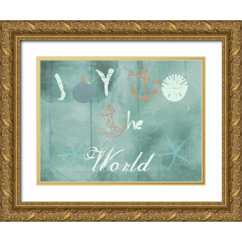 Christmas By The Coast Gold Ornate Wood Framed Art Print with Double Matting by Lewis, Sheldon