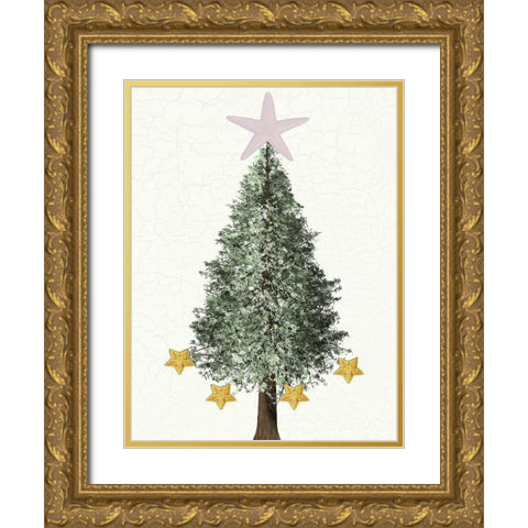 Coastal Christmas Gold Ornate Wood Framed Art Print with Double Matting by Lewis, Sheldon