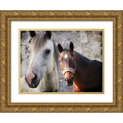 Togetherness Gold Ornate Wood Framed Art Print with Double Matting by Lewis, Sheldon