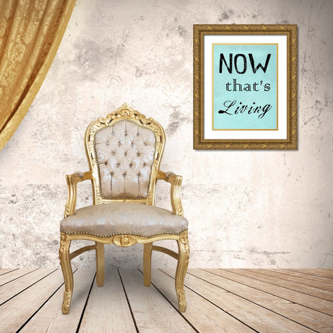 Now Thats Living  Gold Ornate Wood Framed Art Print with Double Matting by Lewis, Sheldon