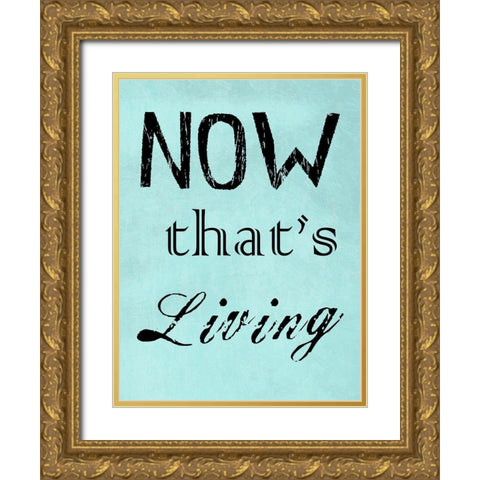 Now Thats Living  Gold Ornate Wood Framed Art Print with Double Matting by Lewis, Sheldon