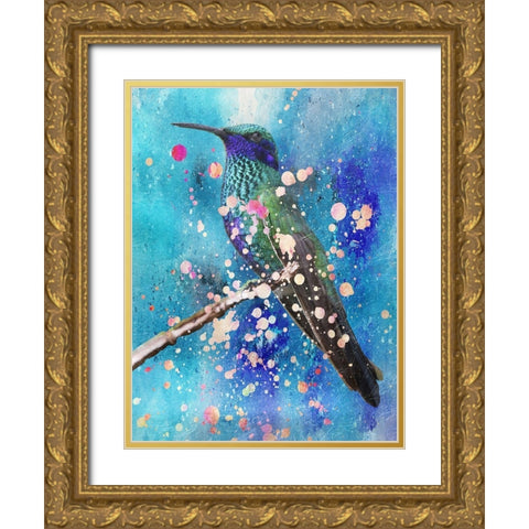 Hummer Gold Ornate Wood Framed Art Print with Double Matting by Lewis, Sheldon