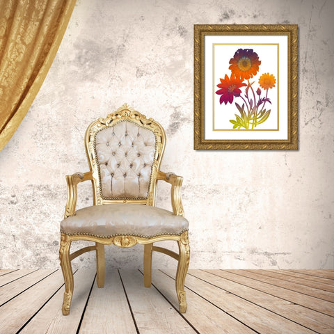 Color Bloom 2 Gold Ornate Wood Framed Art Print with Double Matting by Lewis, Sheldon