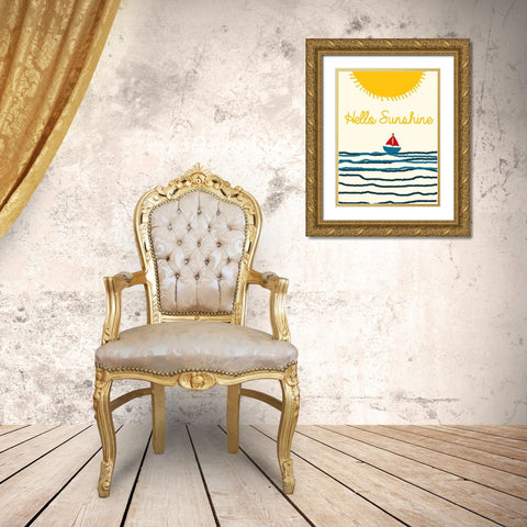 Sunshine Gold Ornate Wood Framed Art Print with Double Matting by Lewis, Sheldon