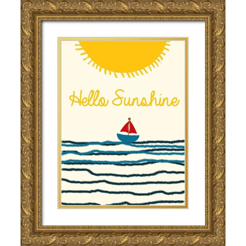Sunshine Gold Ornate Wood Framed Art Print with Double Matting by Lewis, Sheldon