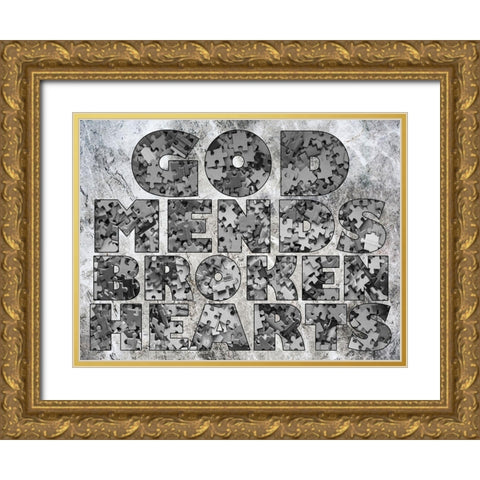 God Is At Work Gold Ornate Wood Framed Art Print with Double Matting by Lewis, Sheldon